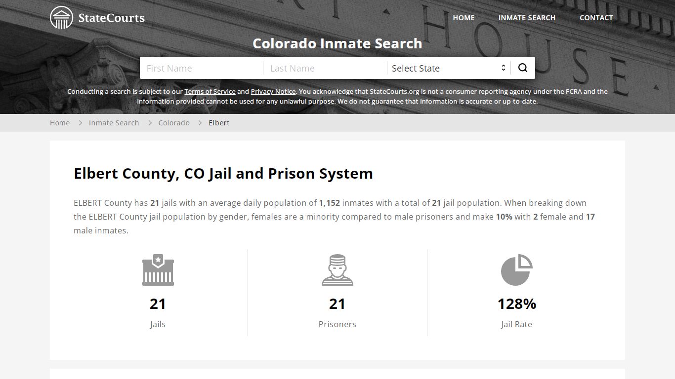 Elbert County, CO Inmate Search - StateCourts